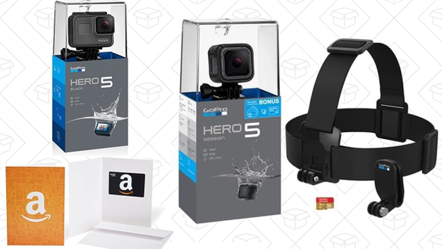 GoPro HERO5 Session Holiday Bundle | $249 | AmazonGoPro HERO5 Black with $50 Gift Card | $349 | Amazon